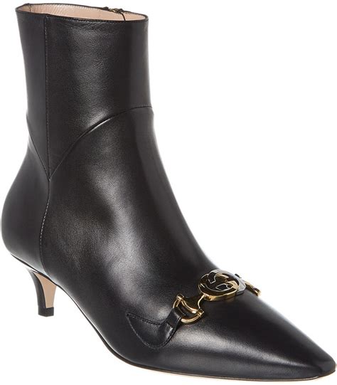 gucci zumi leather ankle boot|gucci combat boots for women.